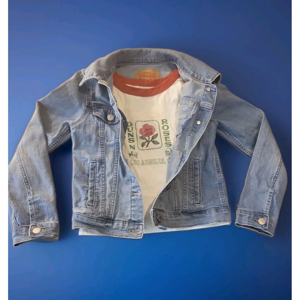 Levi's Kids Denim Jacket M (8) plus Guns N' Roses Graphic Tank Top LG